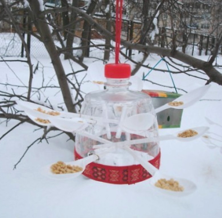 Поделка из бросового материала – ёлочка. Кормушка своими руками Поделка из бросового материала – ёлочка. Кормушка своими руками